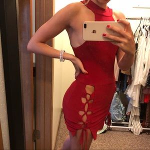 Never worn! Red Honeybum Mini Dress